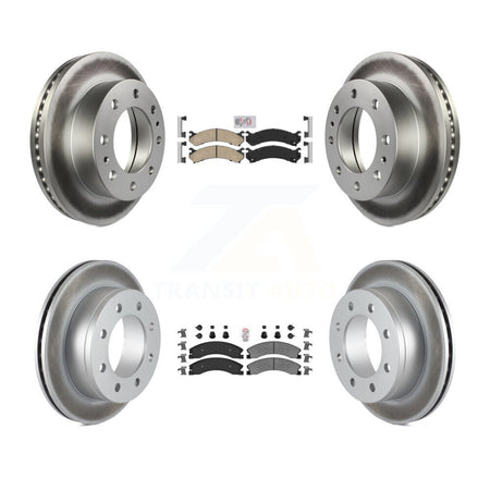 Front Ceramic Rear Semi-Metallic Pad Coat Disc Brake Rotor Kit For Chevrolet Express 4500 KGA-105006