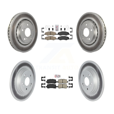 Front Rear Ceramic Pads And Coated Disc Brake Rotors Kit For 2021-2023 Honda Odyssey KGA-105020