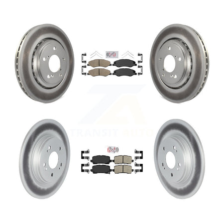 Front Rear Ceramic Pads And Coated Disc Brake Rotors Kit For 2021-2023 Honda Odyssey KGA-105021