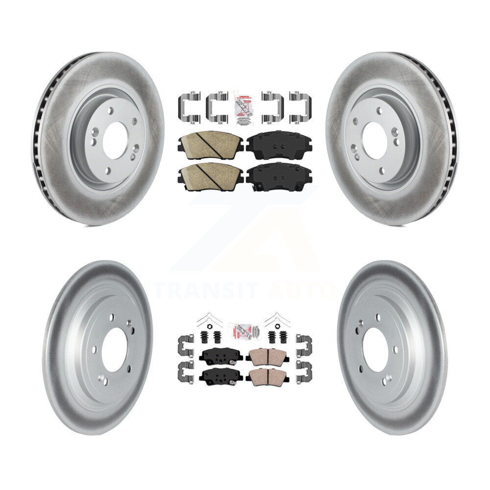 Front Rear Ceramic Pad Coat Brake Rotors Kit For Kia Sportage With Electric Parking KGA-105027