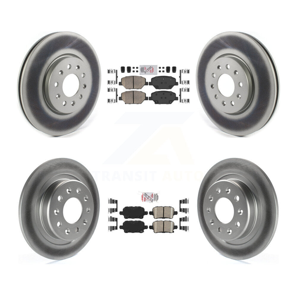 Front Rear Ceramic Pad Coat Brake Rotor Kit For Chevrolet Equinox GMC Terrain Buick Regal KGA-105050