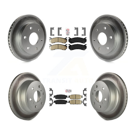 Front Rear Ceramic Pad Coat Brake Rotor Kit For Chevrolet Silverado 1500 Disc rear brakes KGA-105057