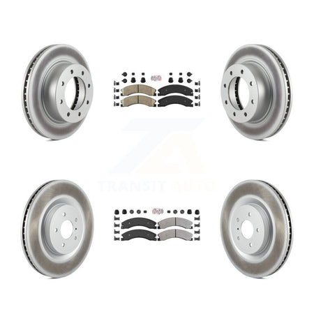 Front Ceramic Rear Semi-Metallic Pad Coat Brake Rotor Kit For Nissan NV2500 NV3500 NV1500 KGA-105070