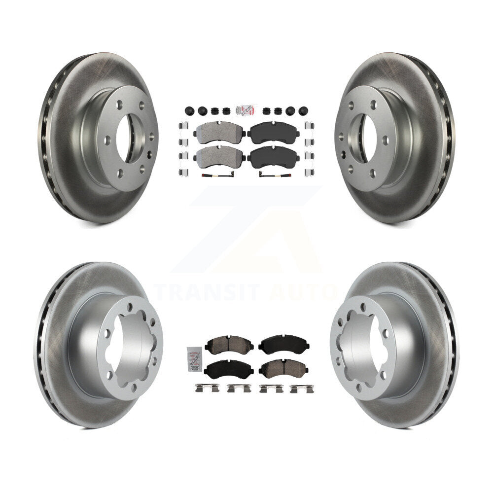 Front Semi-Metallic Rear Ceramic Pad Coat Brake Rotor Kit For Mercedes-Benz Sprinter 3500 KGA-105082