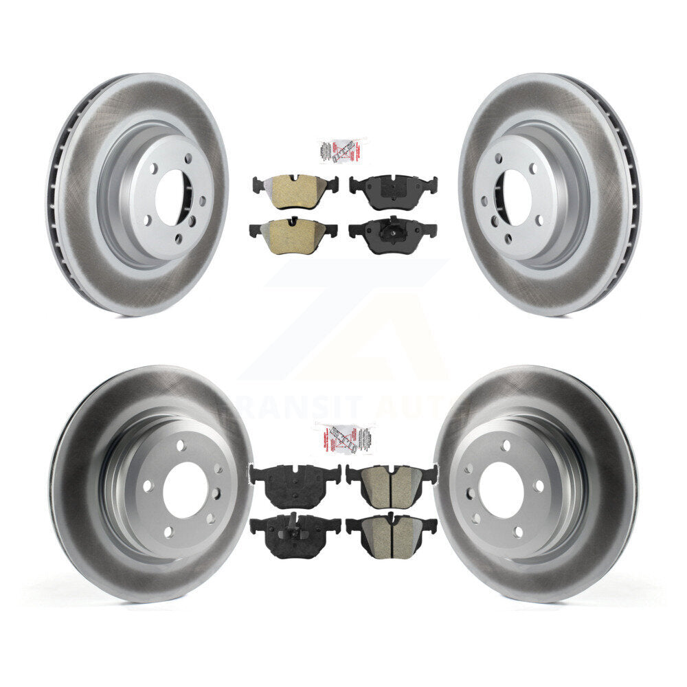 Front Rear Semi-Metallic Pads And Coated Disc Brake Rotors Kit For 2007 BMW 335xi KGA-105093
