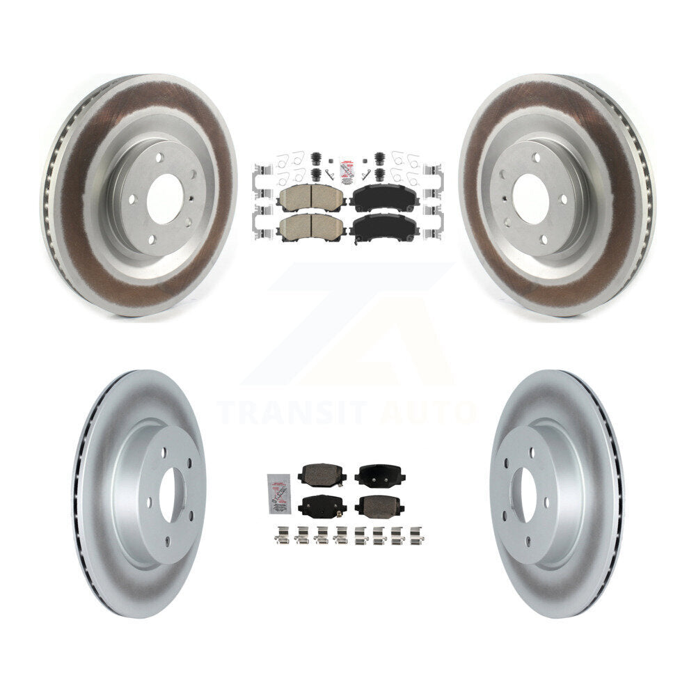 Front Rear Ceramic Pads And Coated Disc Brake Rotors Kit For INFINITI QX50 QX55 KGA-105094