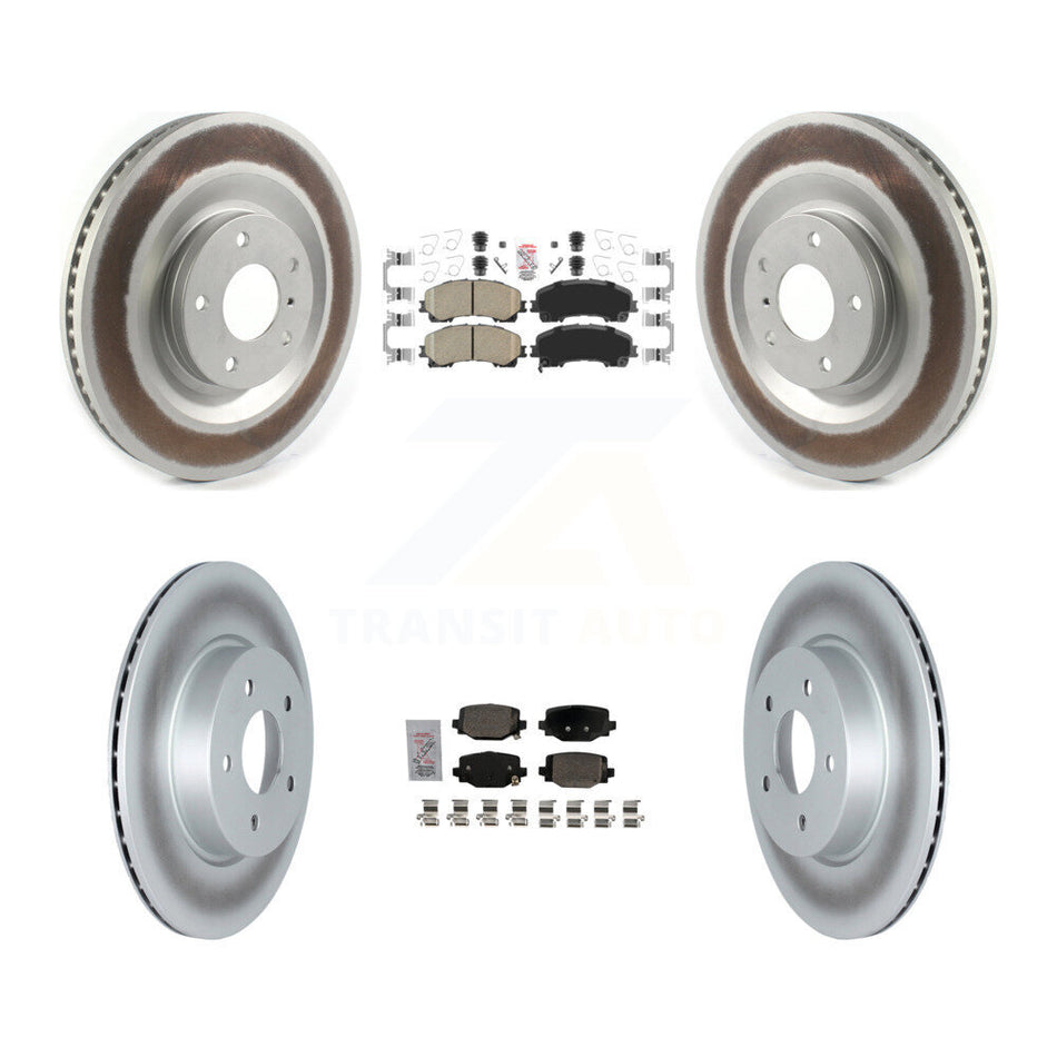 Front Rear Ceramic Pads And Coated Disc Brake Rotors Kit For INFINITI QX50 QX55 KGA-105094