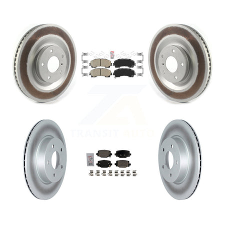 Front Rear Ceramic Pads And Coated Disc Brake Rotors Kit For INFINITI QX50 QX55 KGA-105095
