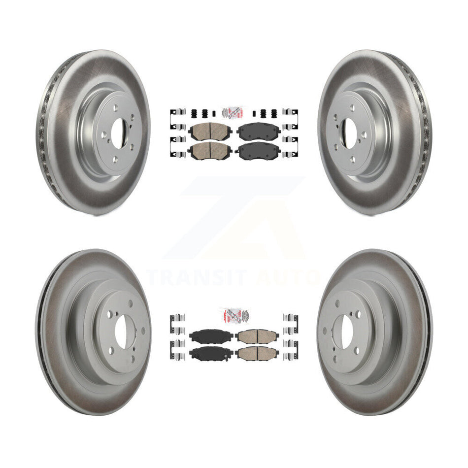 Front Rear Ceramic Pads And Coated Disc Brake Rotors Kit For Subaru Legacy KGA-105112