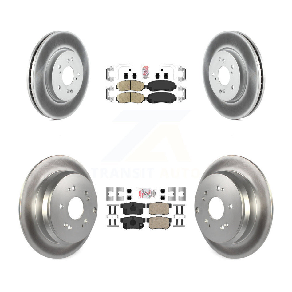 Front Rear Ceramic Pads And Coated Disc Brake Rotors Kit For Acura RDX KGA-105118