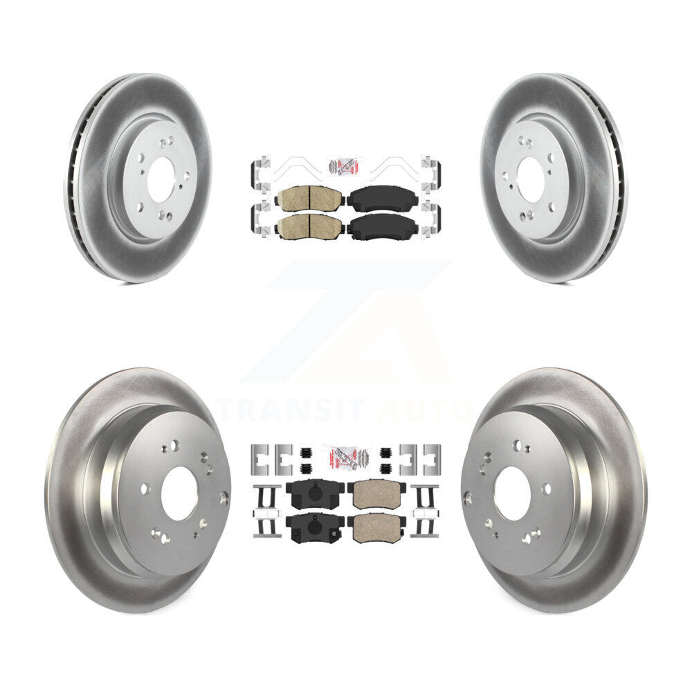 Front Rear Ceramic Pads And Coated Disc Brake Rotors Kit For Acura RDX KGA-105119