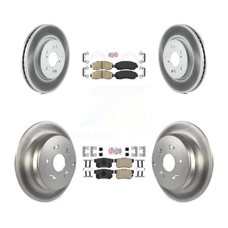 Front Rear Ceramic Pads And Coated Disc Brake Rotors Kit For Acura RDX KGA-105119