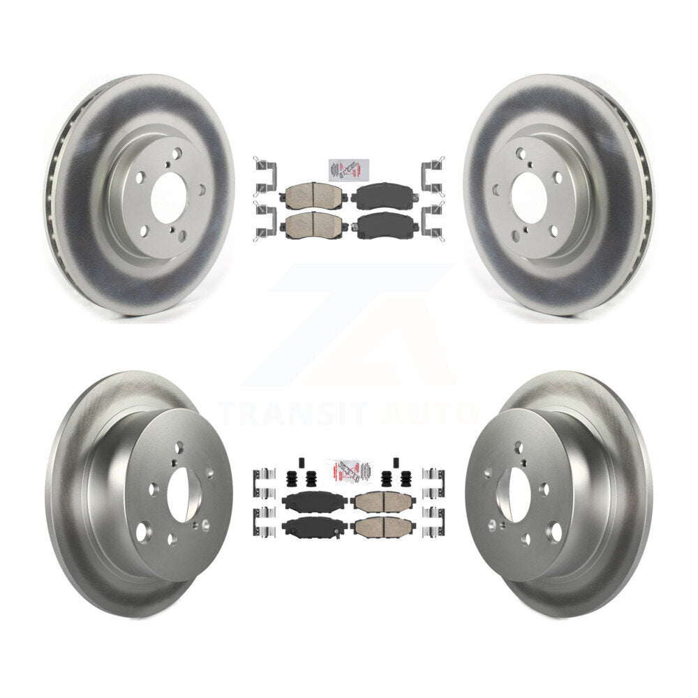 Front Rear Ceramic Pads And Coated Disc Brake Rotors Kit For Subaru Impreza KGA-105126
