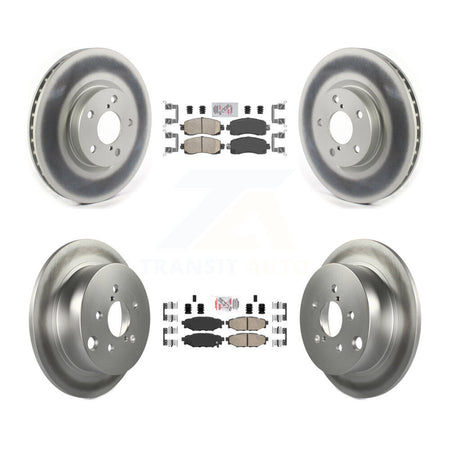 Front Rear Ceramic Pads And Coated Disc Brake Rotors Kit For Subaru Impreza KGA-105127