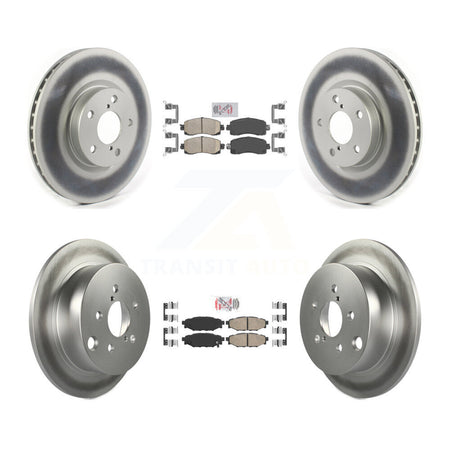Front Rear Ceramic Pads And Coated Disc Brake Rotors Kit For Subaru Impreza KGA-105128