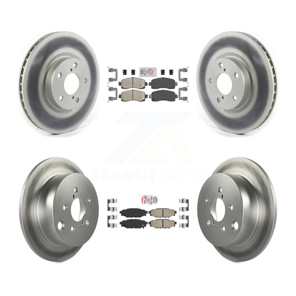 Front Rear Ceramic Pads And Coated Disc Brake Rotors Kit For Subaru Impreza KGA-105129