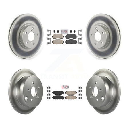 Front Rear Ceramic Pads And Coated Disc Brake Rotors Kit For Subaru Impreza KGA-105129