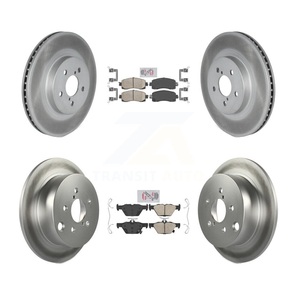 Front Rear Ceramic Pads And Coated Disc Brake Rotors Kit For Subaru Crosstrek KGA-105130