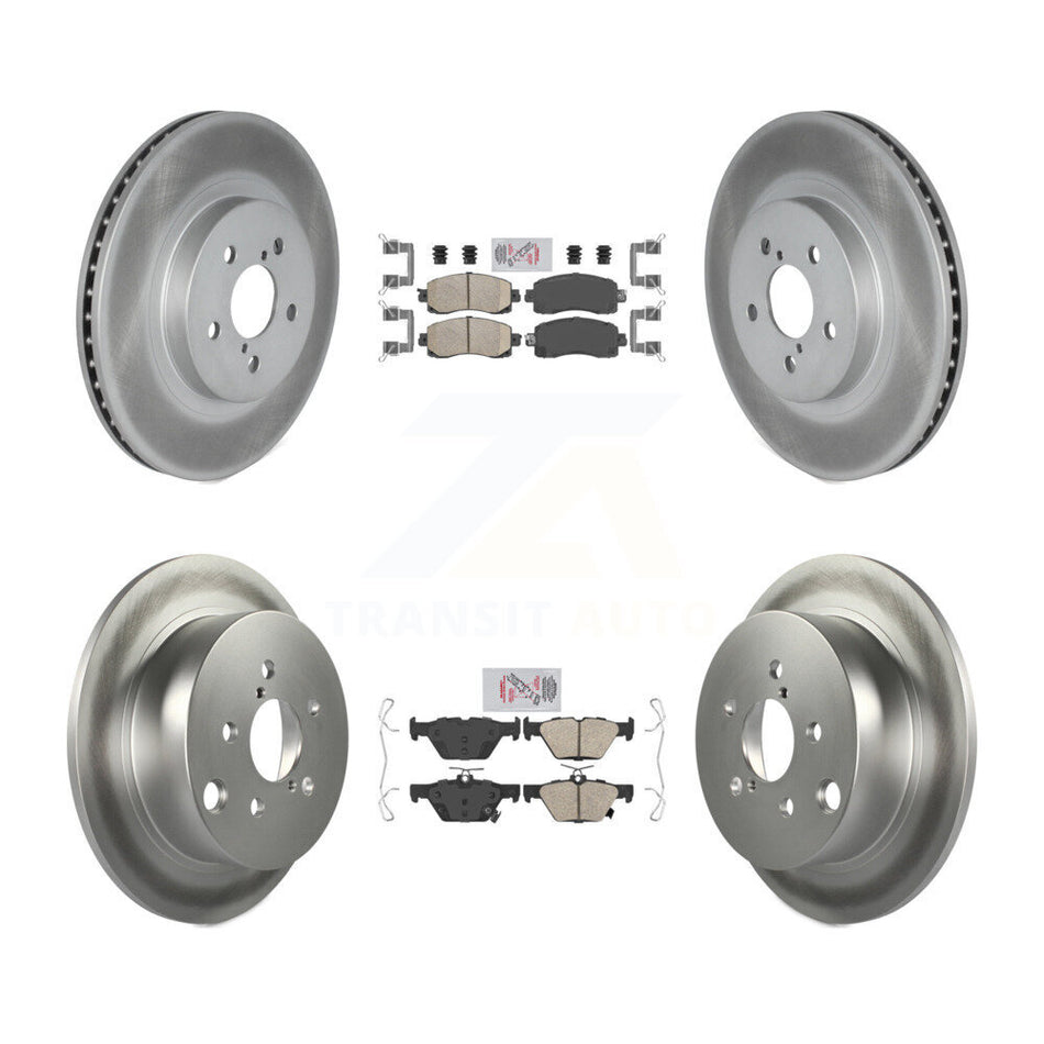 Front Rear Ceramic Pads And Coated Disc Brake Rotors Kit For Subaru Crosstrek KGA-105131