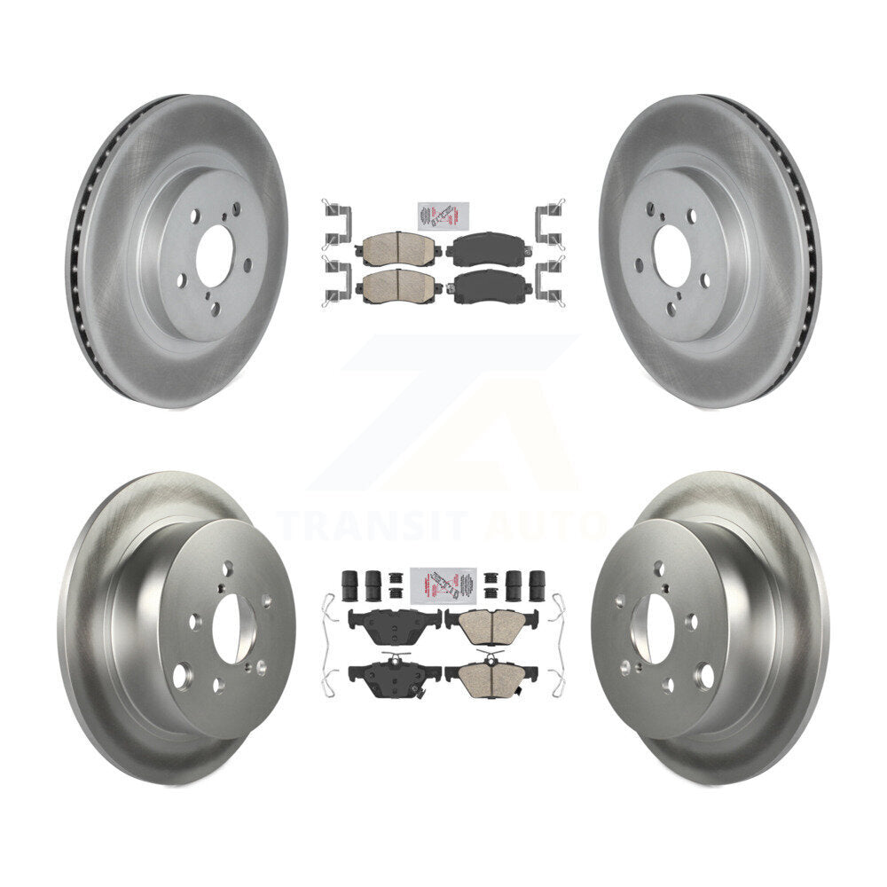 Front Rear Ceramic Pads And Coated Disc Brake Rotors Kit For Subaru Crosstrek KGA-105132