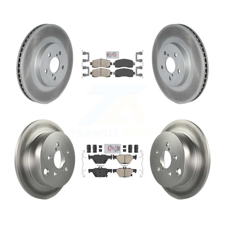 Front Rear Ceramic Pads And Coated Disc Brake Rotors Kit For Subaru Crosstrek KGA-105132