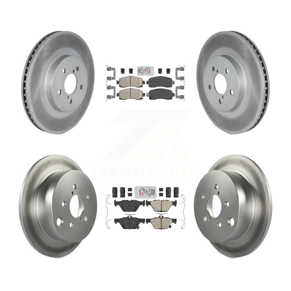 Front Rear Ceramic Pads And Coated Disc Brake Rotors Kit For Subaru Crosstrek KGA-105133