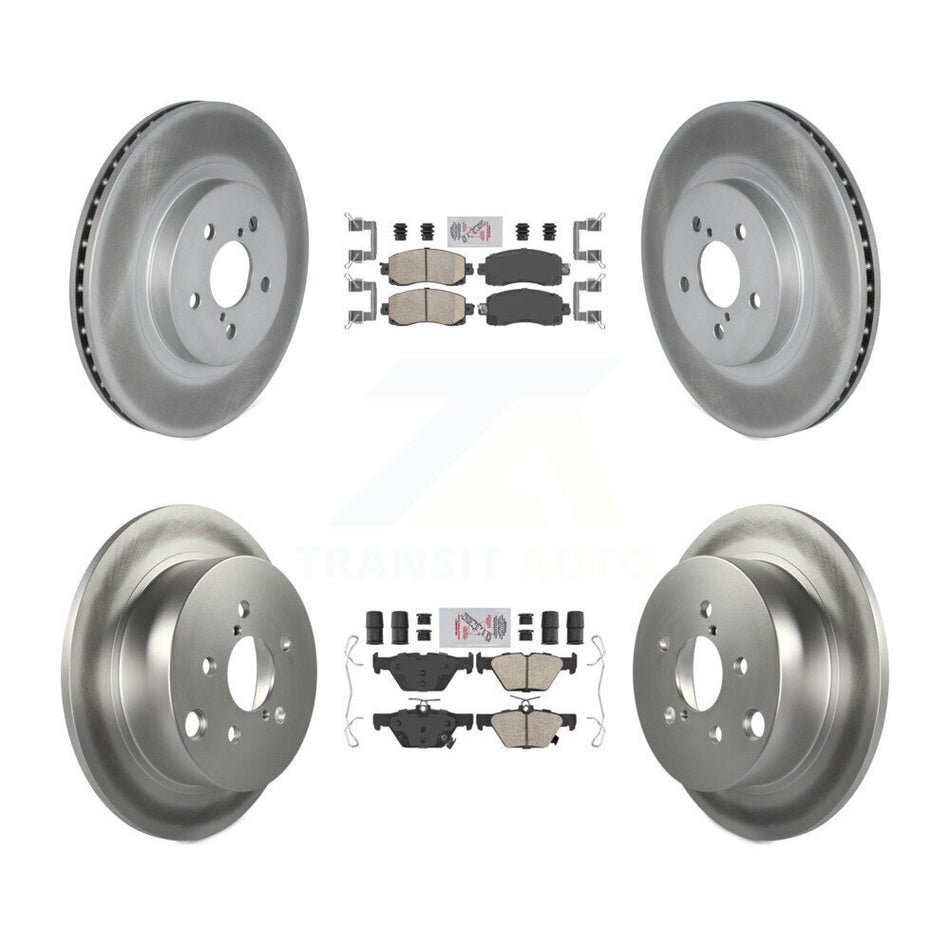 Front Rear Ceramic Pads And Coated Disc Brake Rotors Kit For Subaru Crosstrek KGA-105133