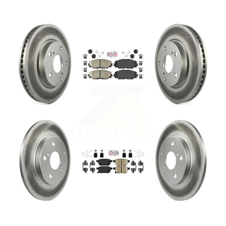 Front Rear Ceramic Pads And Coated Disc Brake Rotors Kit For 2008-2015 Scion xB KGA-105134