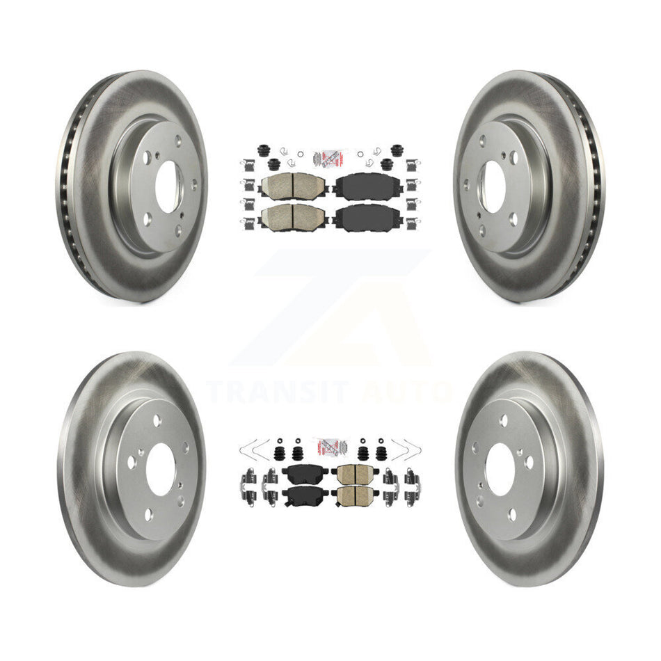Front Rear Ceramic Pads And Coated Disc Brake Rotors Kit For 2008-2015 Scion xB KGA-105134