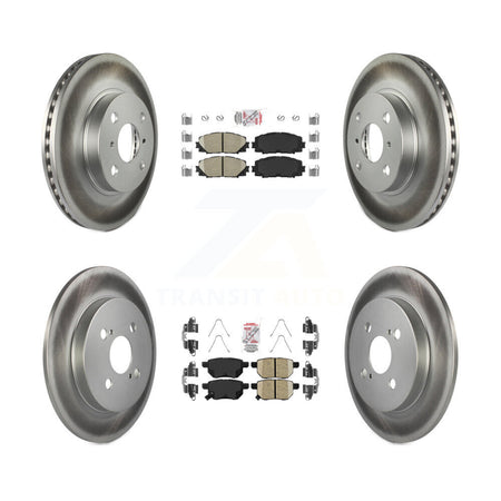 Front Rear Ceramic Pads And Coated Disc Brake Rotors Kit For Toyota Yaris KGA-105136
