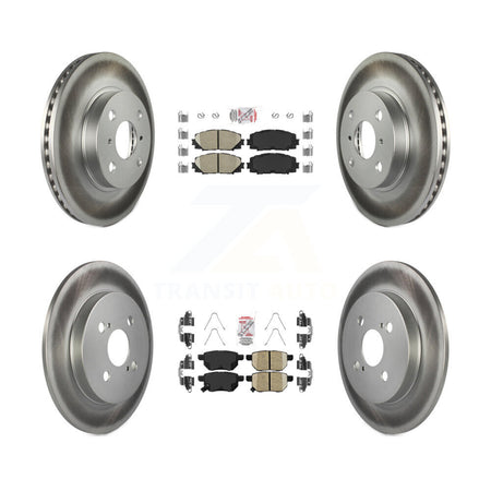 Front Rear Ceramic Pads And Coated Disc Brake Rotors Kit For Toyota Yaris KGA-105137