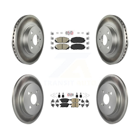 Front Rear Ceramic Pads And Coated Disc Brake Rotors Kit For Toyota Yaris KGA-105138