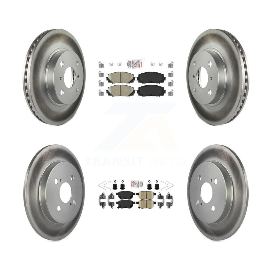 Front Rear Ceramic Pads And Coated Disc Brake Rotors Kit For Toyota Yaris KGA-105138