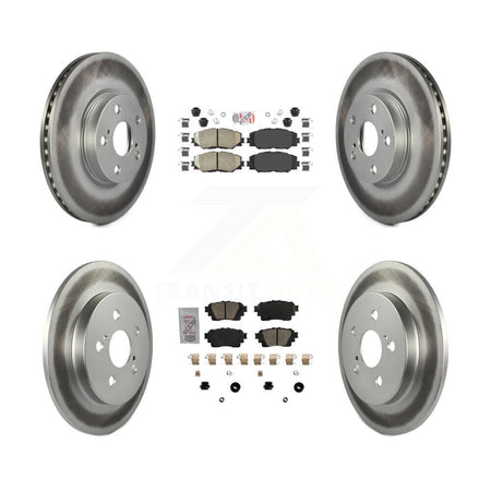 Front Rear Ceramic Pads And Coated Disc Brake Rotors Kit For 2019 Toyota Corolla 1.8L KGA-105140