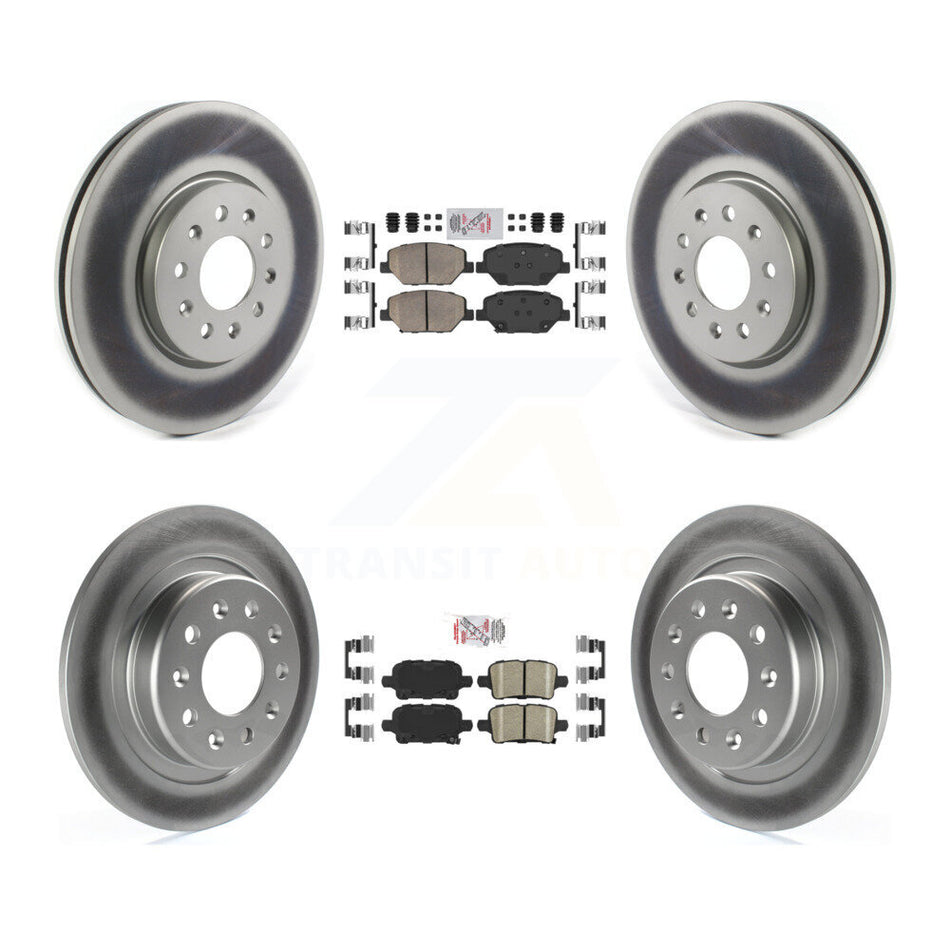 Front Rear Ceramic Pad Coat Disc Brake Rotors Kit For Chevrolet Equinox GMC Terrain Buick KGA-105150