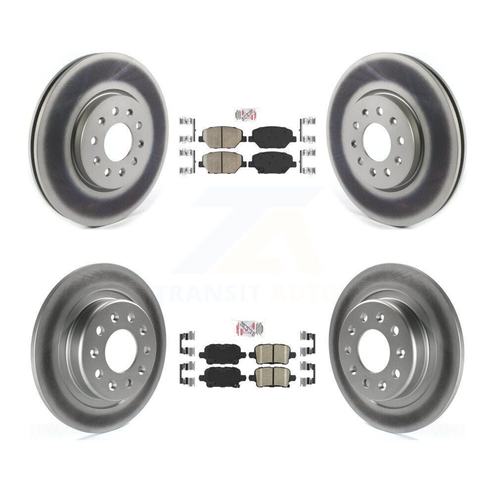 Front Rear Ceramic Pad Coat Disc Brake Rotors Kit For Chevrolet Equinox GMC Terrain Buick KGA-105151