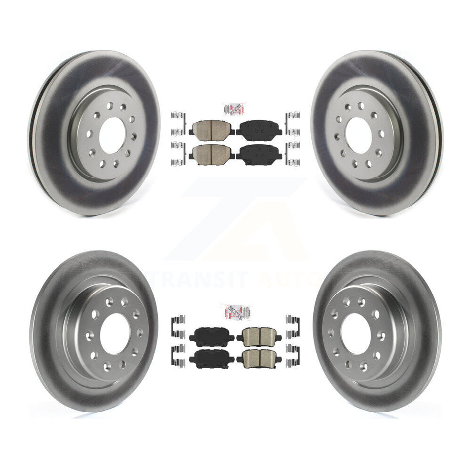 Front Rear Ceramic Pad Coat Disc Brake Rotors Kit For Chevrolet Equinox GMC Terrain Buick KGA-105151
