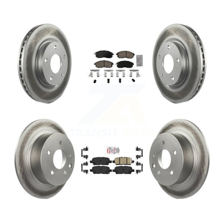 Front Rear Ceramic Pads And Coated Disc Brake Rotors Kit For Nissan Sentra KGA-105184