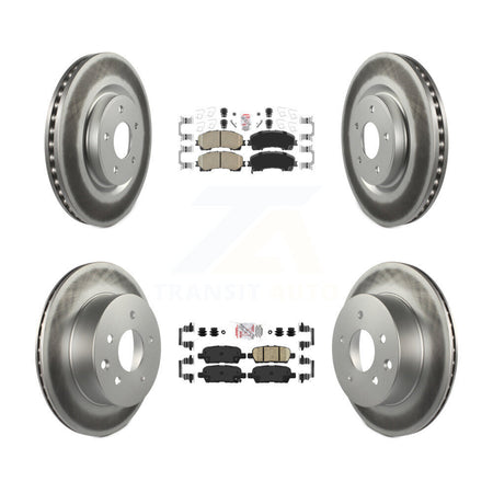 Front Rear Ceramic Pads And Coated Disc Brake Rotors Kit For Nissan Rogue KGA-105190