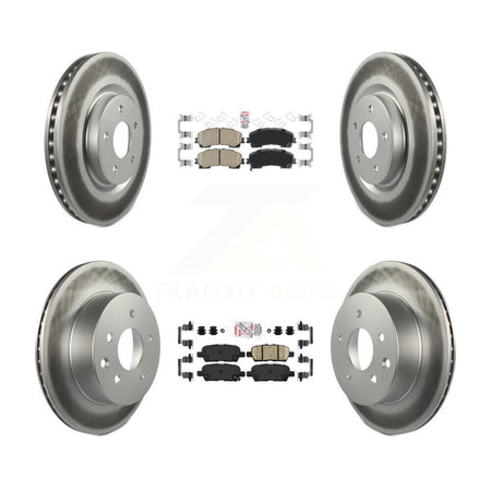 Front Rear Ceramic Pads And Coated Disc Brake Rotors Kit For Nissan Rogue KGA-105191