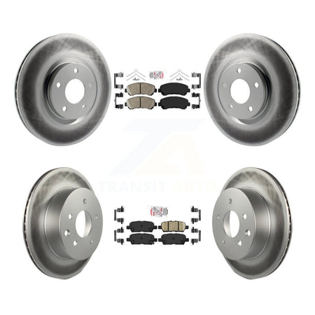Front Rear Ceramic Pad And Coated Disc Brake Rotor Kit For 2014-2017 Nissan Juke Nismo RS KGA-105193