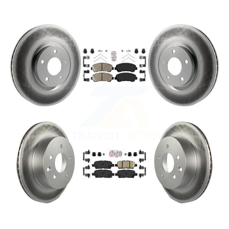 Front Rear Ceramic Pad And Coated Disc Brake Rotor Kit For 2014-2017 Nissan Juke Nismo RS KGA-105194