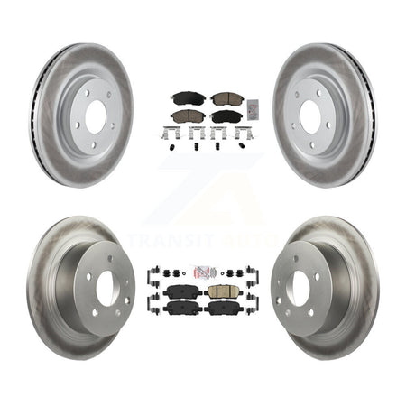 Front Rear Ceramic Pad Coat Disc Brake Rotor Kit For 2017-2019 Nissan Sentra Turbocharged KGA-105198