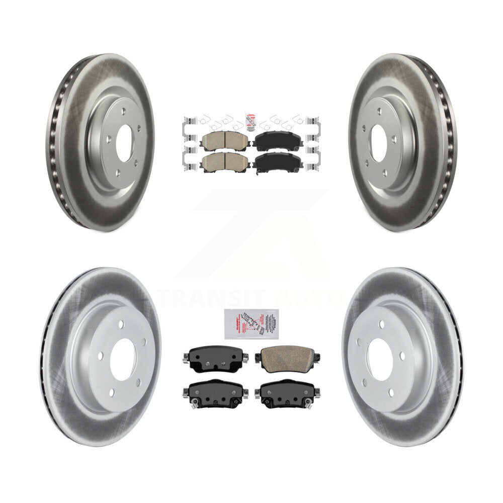 Front Rear Ceramic Pad Coat Brake Rotors Kit For Nissan Rogue With Electric Parking KGA-105201