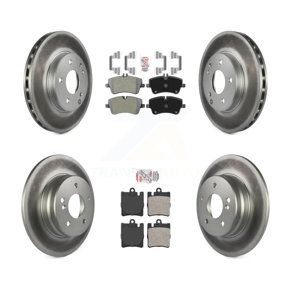 Front Rear Semi-Metallic Pad Coated Brake Rotor Kit For Mercedes-Benz C240 Wagon with RWD KGA-105205