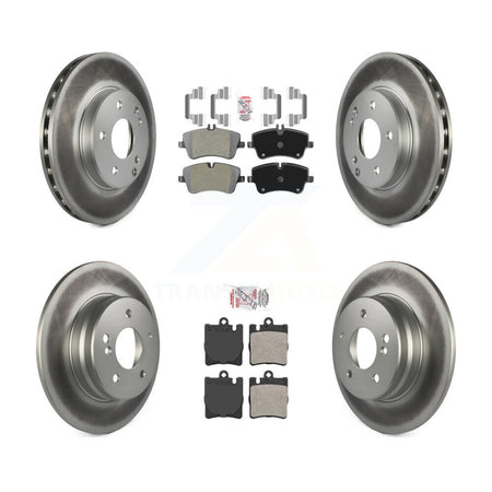 Front Rear Semi-Metallic Pad Coated Brake Rotor Kit For Mercedes-Benz C240 Wagon with RWD KGA-105205