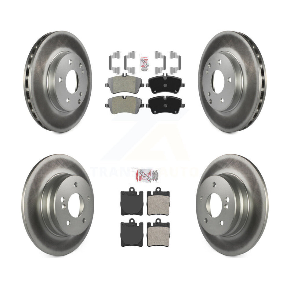 Front Rear Semi-Metallic Pad Coated Brake Rotor Kit For Mercedes-Benz C240 Wagon with RWD KGA-105205