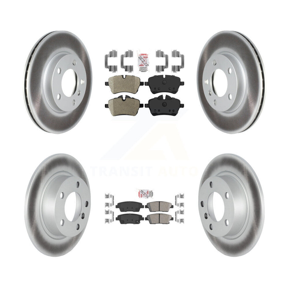 Front Semi-Metallic Rear Ceramic Pad Coat Brake Rotor Kit For Mini Cooper Countryman Base KGA-105209