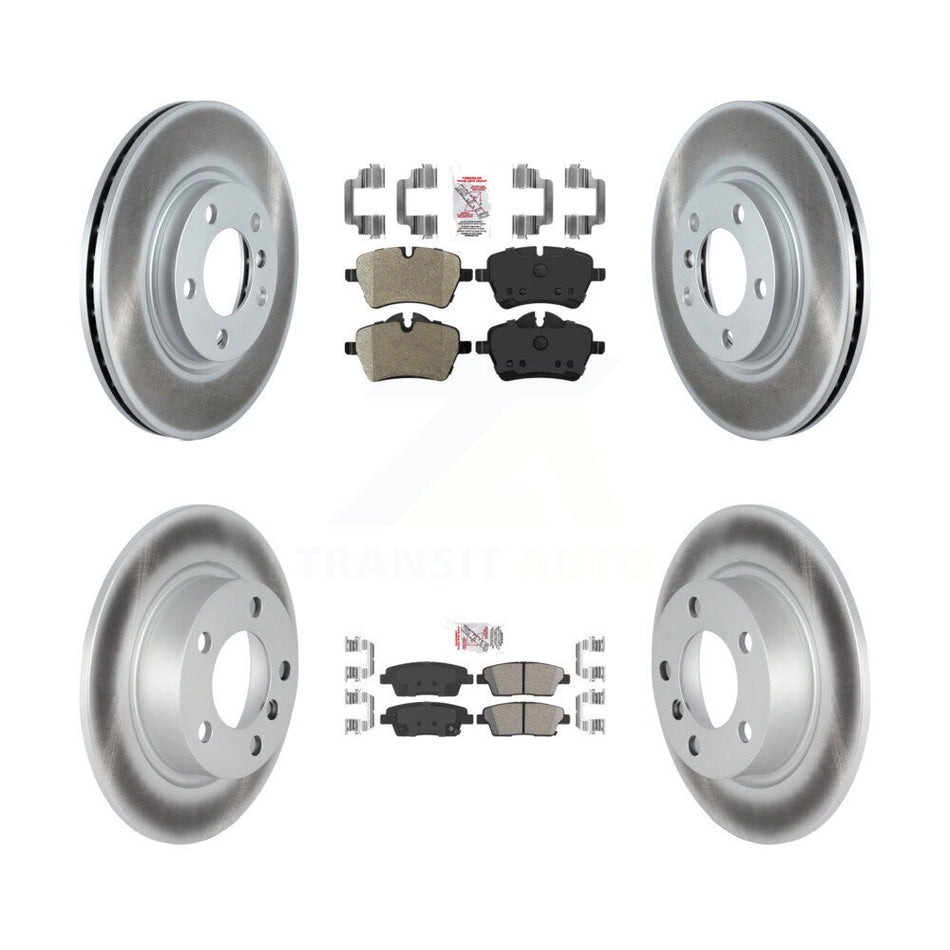 Front Semi-Metallic Rear Ceramic Pad Coat Disc Brake Rotor Kit For Mini Cooper Countryman KGA-105210