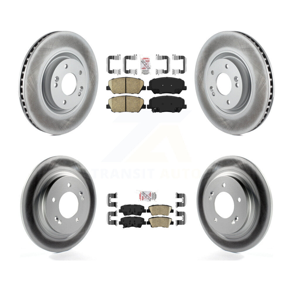 Front Rear Ceramic Pad Coated Brake Rotors Kit For Kia Optima With Electric Parking KGA-105216
